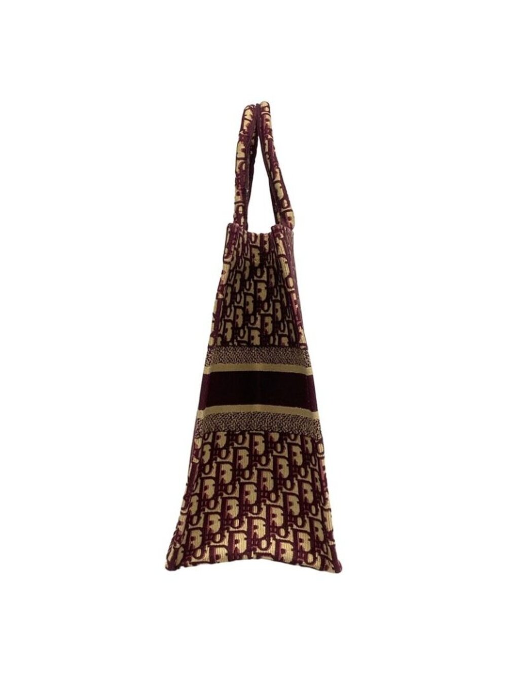 Dior Tote Book Beige Bordeaux Oblique Embroidery - Picture 4 of 15